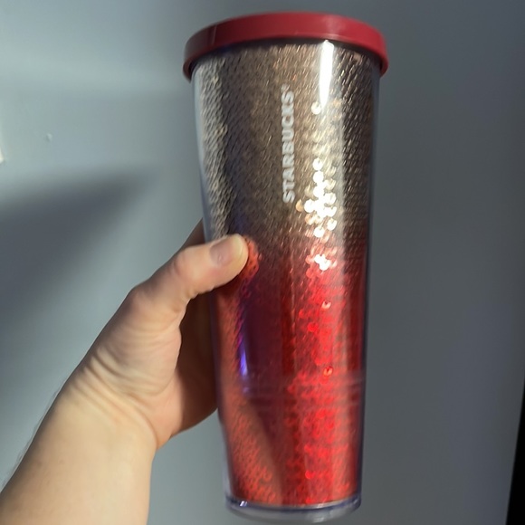 Starbucks Red Sequin Large cold cup - Picture 7 of 7